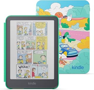 Amazon Kids Kindle Colorsoft 16GB (newest model), Thinner and lighter, 7" color display, Weeks of battery, Includes 1 year of books and Desert Dash cover