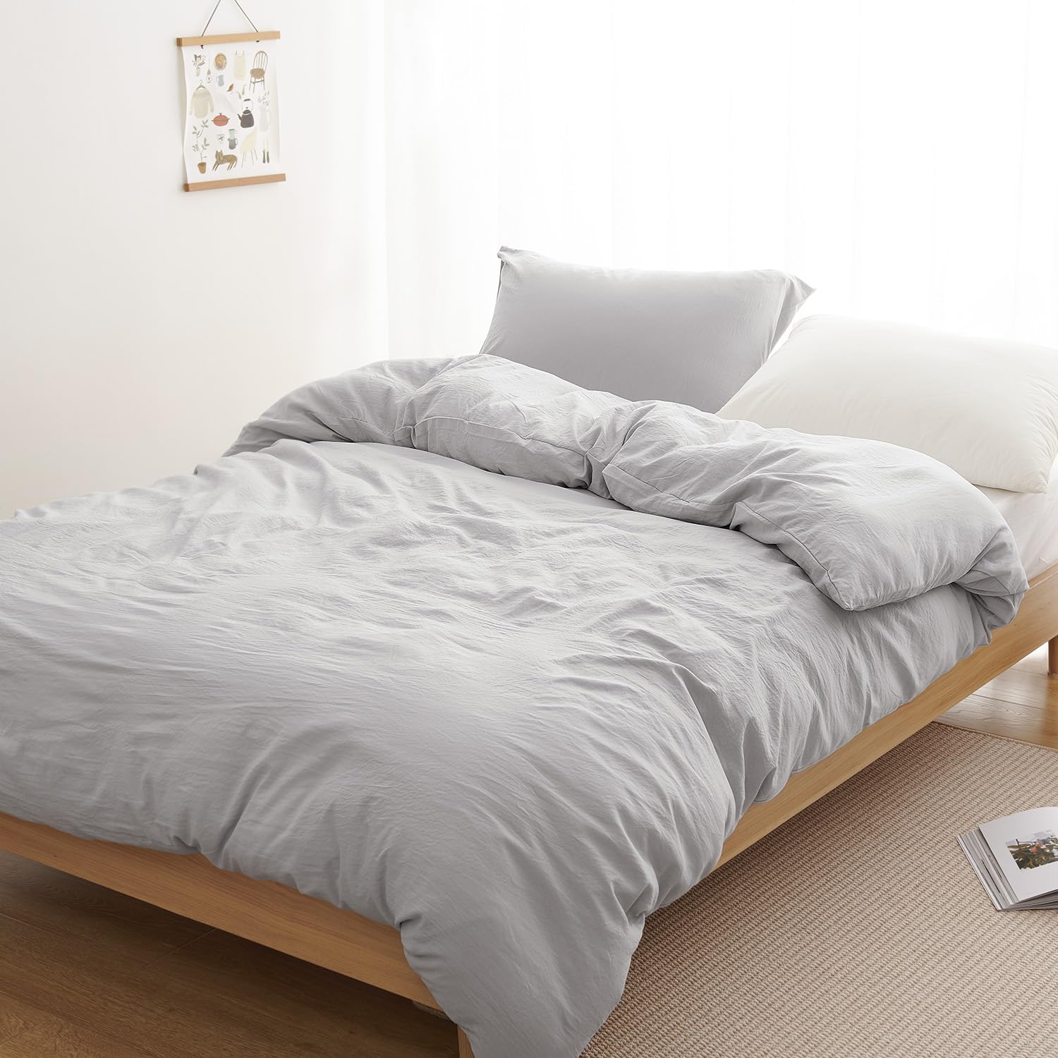 Kumori Duvet Cover, Single, Washable, Moisture Wicking, Quick Drying, Gentle on 