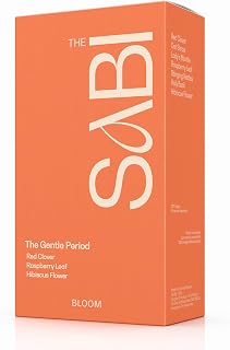 Gentle Period Herbal Tea for Menstrual Comfort – The SABI All-Natural Cycle Infusion with Red Clover, Oat Straw, Lady’s Mantle, Raspberry Leaf & Hibiscus – 10 Giant Teabags / 40 Cups
