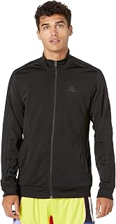 adidas Mens Essentials Warm-Up 3-Stripes Athletic Outerwear Casual - Black
