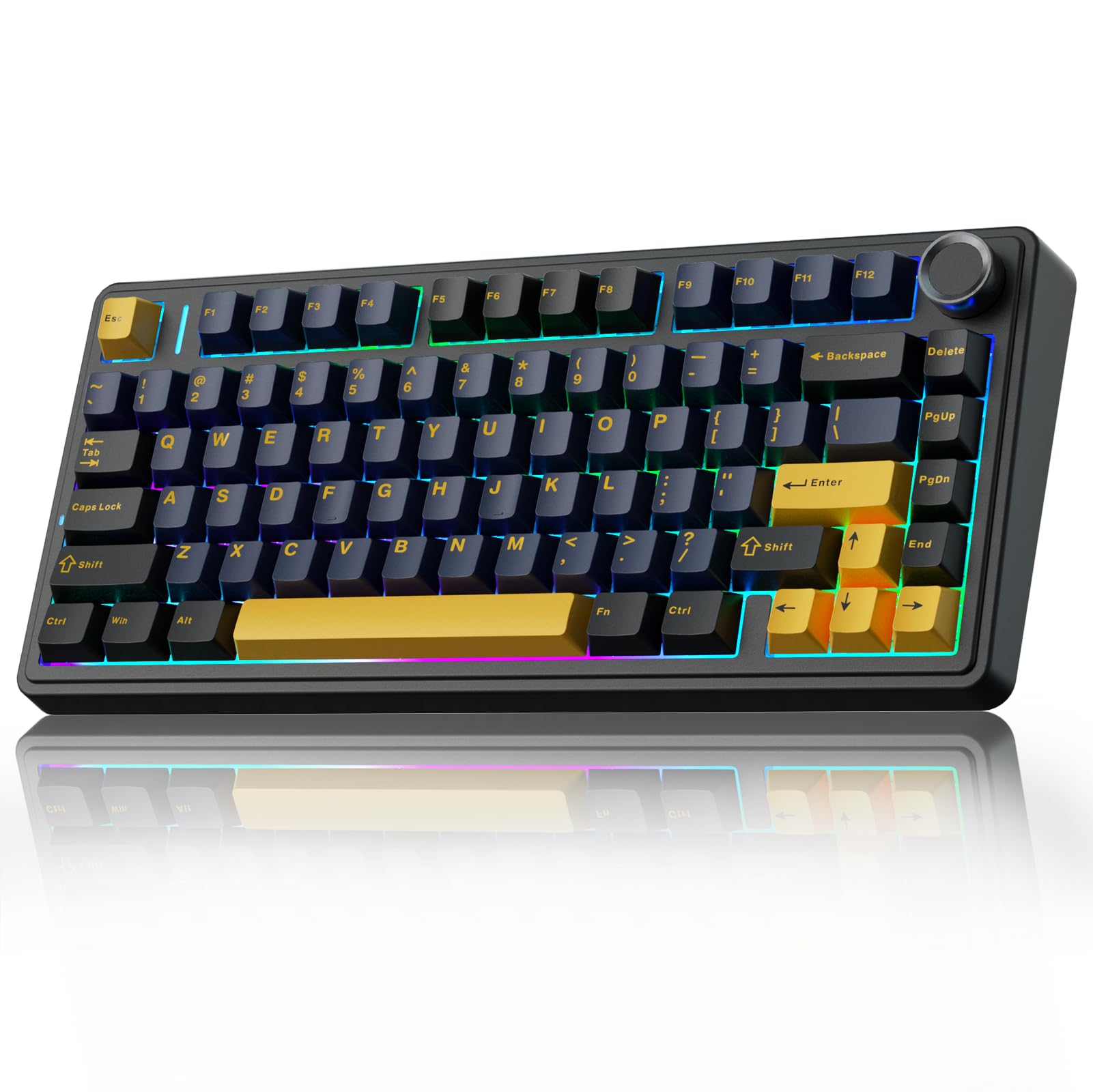 AULA F75 75% Wireless Mechanical Keyboard,2.4Ghz/Type-C/BT5.0 Gaming Keyboards,A