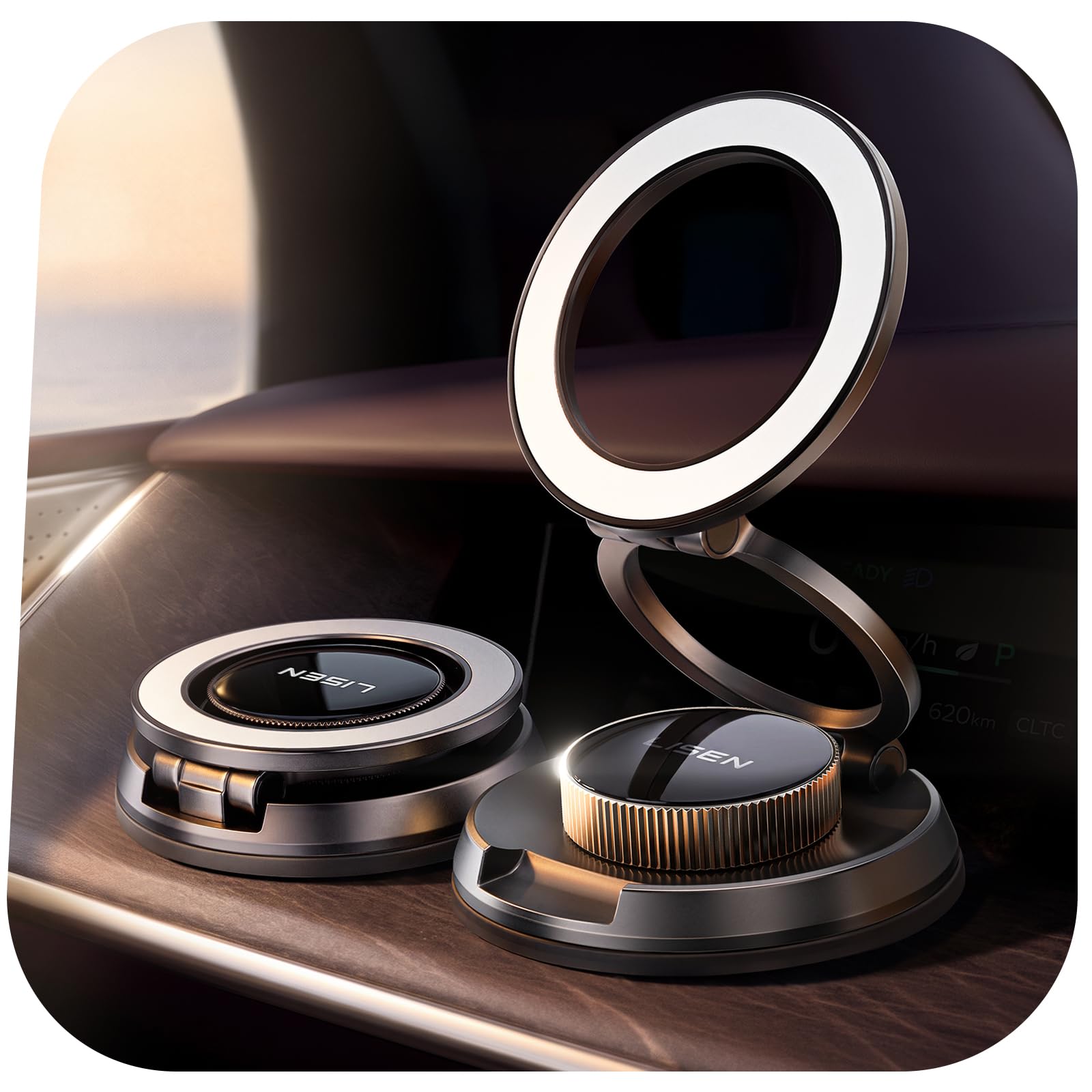 LISEN Suction Phone Mount for Vacuum for iPhone 18 Pro Max Car Mount Holder [All