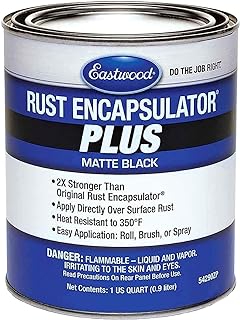 Eastwood Matte Black Rust Encapsulator Plus | Long Lasting Durable Finish 1 Coat Maximum Rust Protection | Heat Resistance up to 350 degrees Fahrenheit | 1 Quart, Matte Black