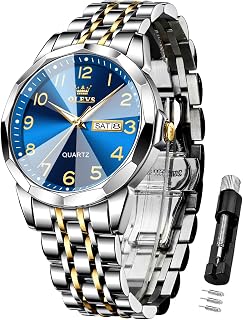 OLEVS Uhren Herren Business Kleid Analog Digital Quarz Edelstahl Wasserdicht Leuchtend Datum Luxus Armbanduhr Herren Geschenk