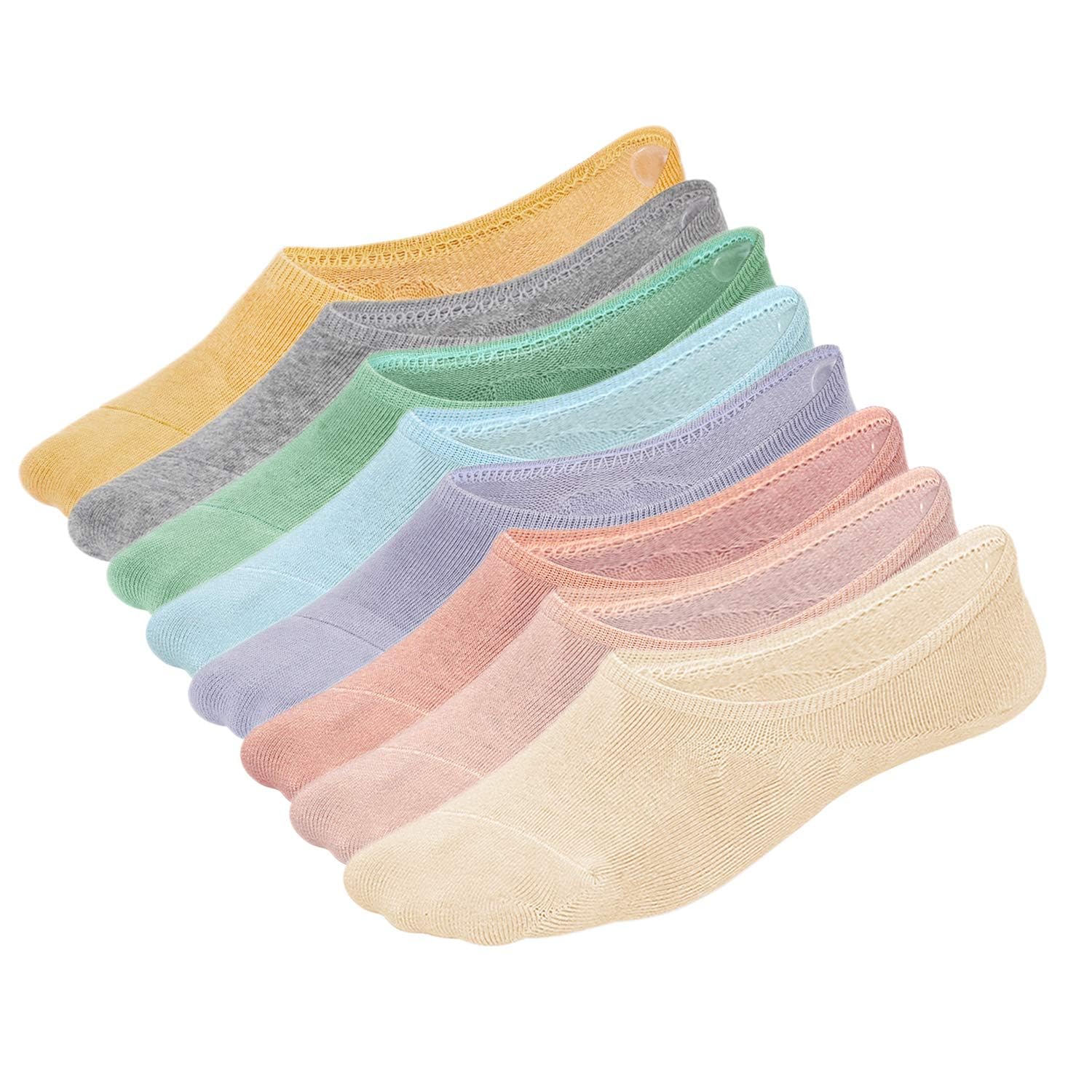 No Show Socks Womens - (Size 4-7/7-10/10-13) Low cut Invisible Liner Socks