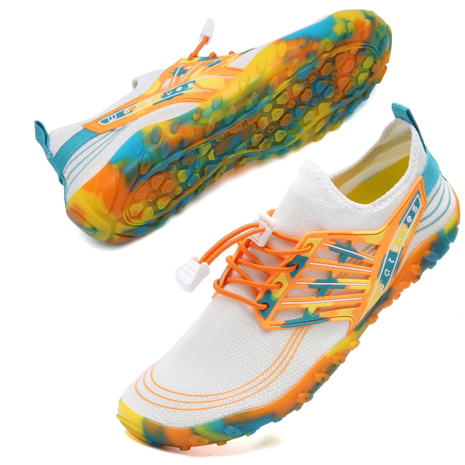 WateLves Water Shoes Mens Womens Barefoot Beach Swim Shoes Quick-Dry Aqua Socks 