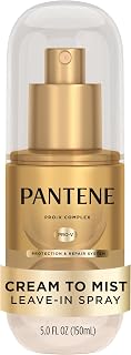 Pantene Deep Nourishing Cream to Mist Leave In Spray, Co-Created with Abbey Yung, Heat Protectant &amp; Detangler Spray for Hair. 5 fl oz