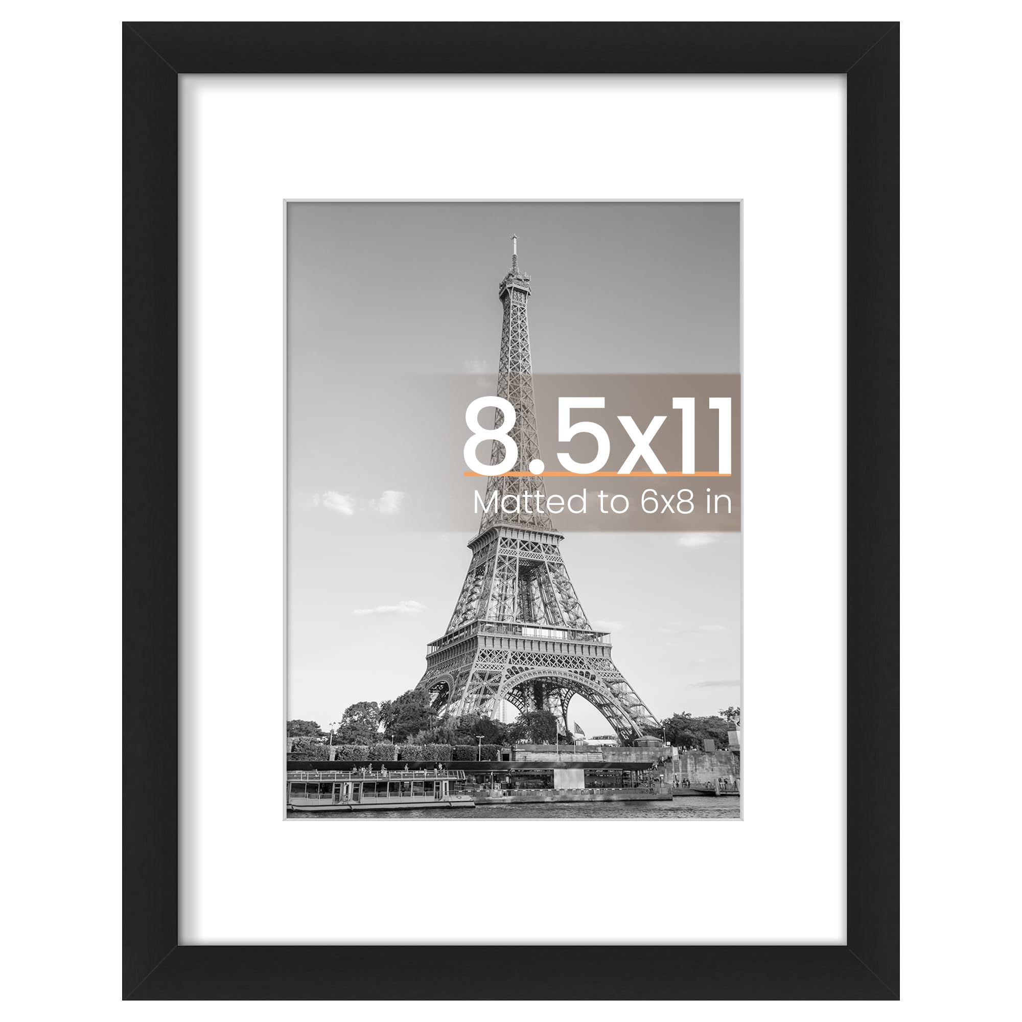 upsimples 8.5 By 11 Picture Frame, Certificate Frames, Black 1 Pack