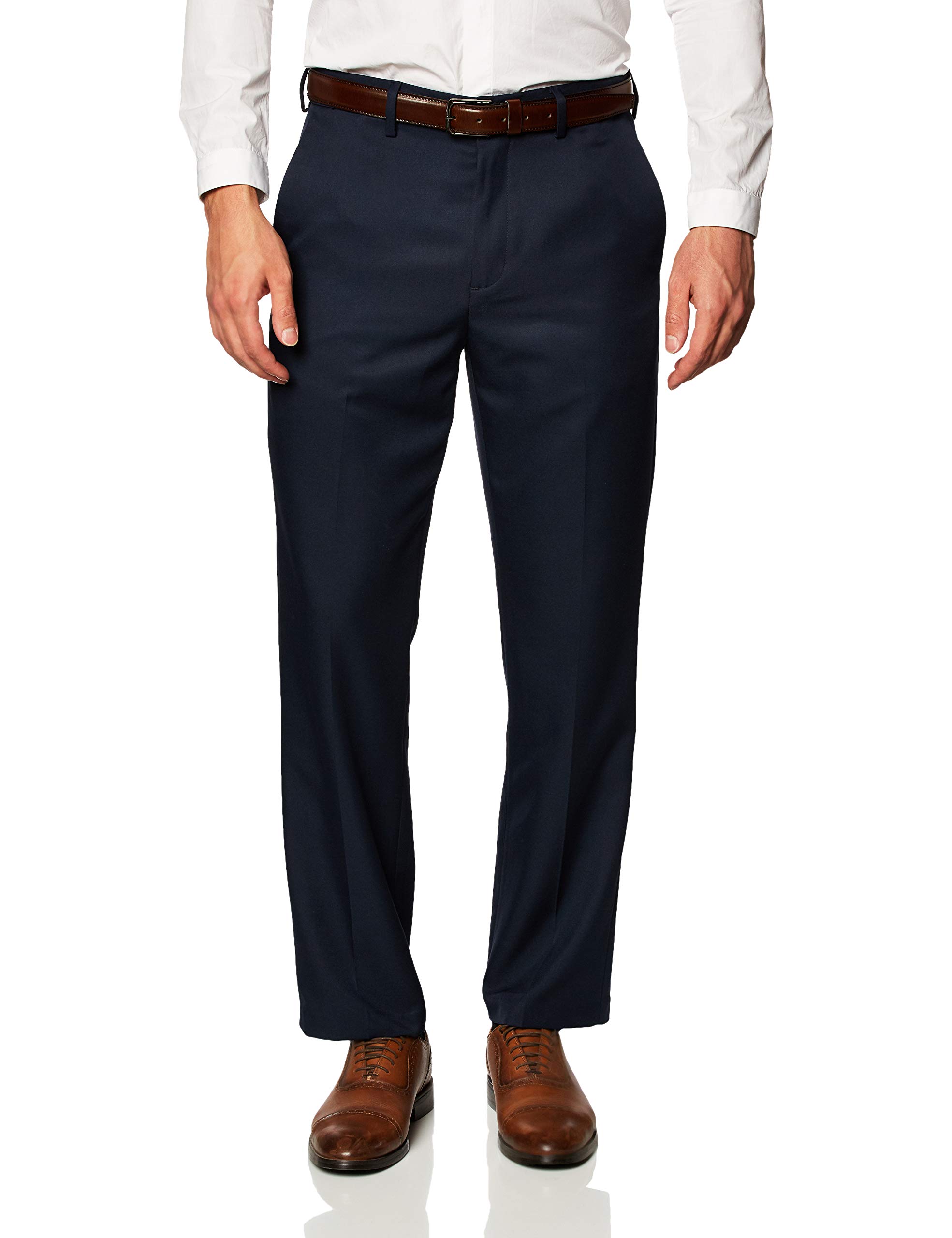 Amazon Essentials Men's Classic Fit Suit Pants with Elastic Waist and No Flats