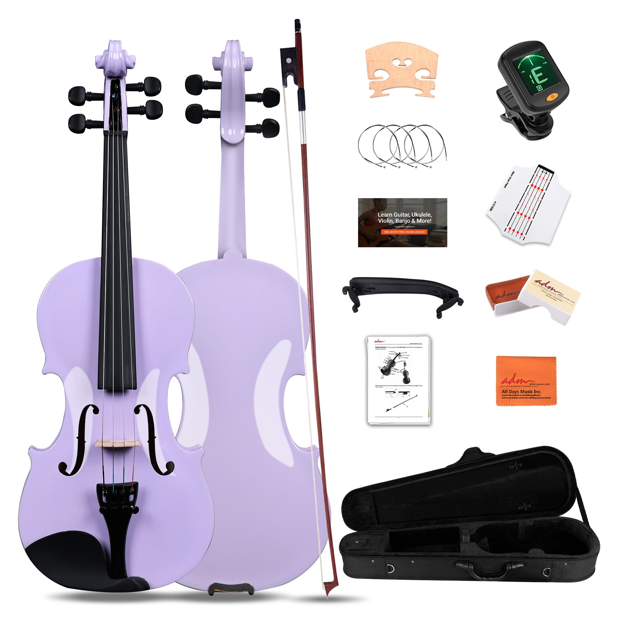 ADM Acoustic Violin for Kids Beginners,1/4 Size Acoustic Violin Fiddle for Teens