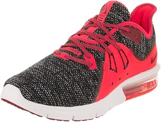 Nike Women's Air Max Sequent 3 Black/Red Crush/White Running Shoe 7.5 Women US