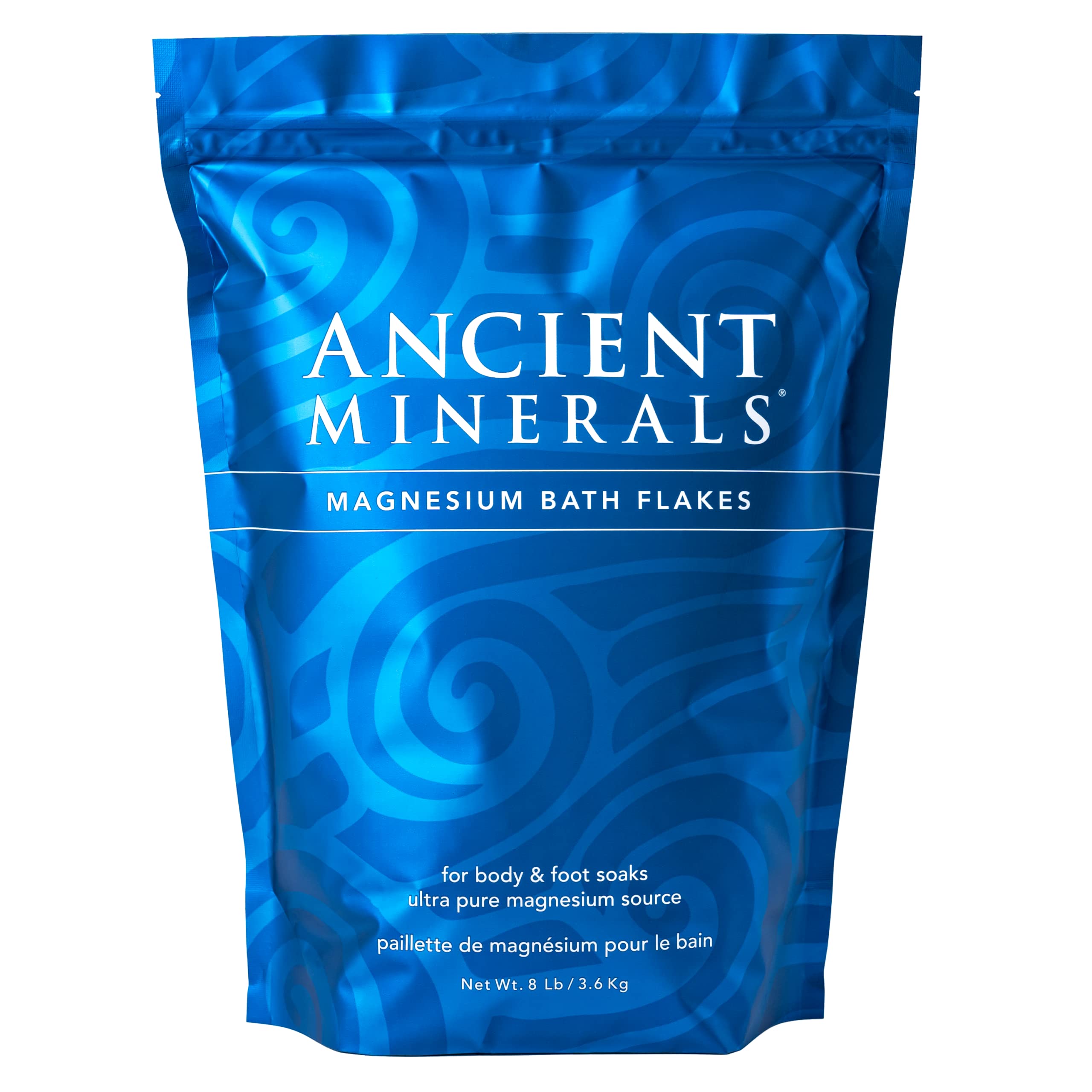 Ancient Minerals Magnesium Bath Flakes, Epsom Salt Alternative, 8lb | Pure Zechs