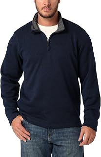 Wrangler Authentics Men's Long Sleeve Fleece Quarter-zip