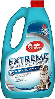Simple Solution Extreme Stain & Odor Remover, Enzyme Stain Cleaner, Gallon | Dog Stain & Odor Remover, Pet Urine Enzyme Cleaner, Dog Urine Carpet Cleaner, Carpet Spray Cleaner, Pet Odor Eliminator