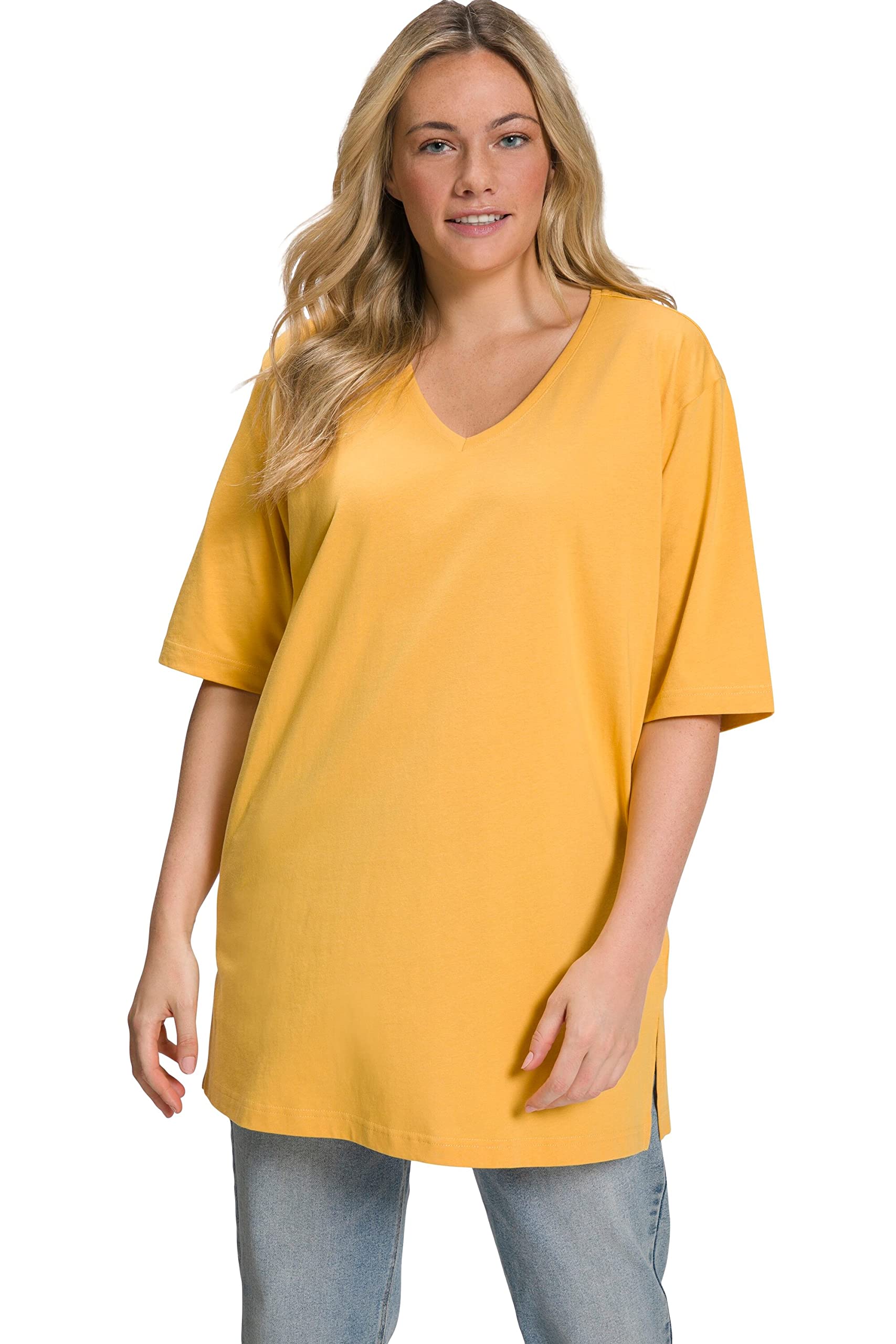 Ulla Popken T-Shirt V-Ausschnitt Women's T-Shirt (Pack of 1)