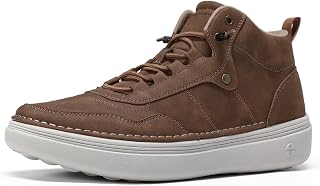 Mirroryou Mens Casual Sneakers Mid Top Velvet Warm Ankle Boots