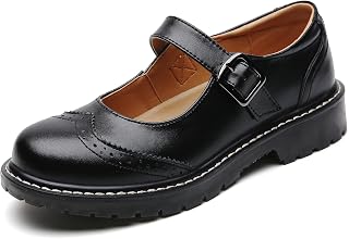 XMM Mary Jane Shoes Women Mary Janes Flats Ladies Oxford Shoes for Women Comfort Leather Round Toe Non-Slip Dressy Casual Cute Girls School Work Shoes