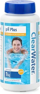 Clearwater pH Plus Increaser Hot Tub, Spa & Pool Granules 1kg | Raises pH, Improves Water Balance, Chlorine Efficiency, Comfortable Bathing, Easy Dosage Guide
