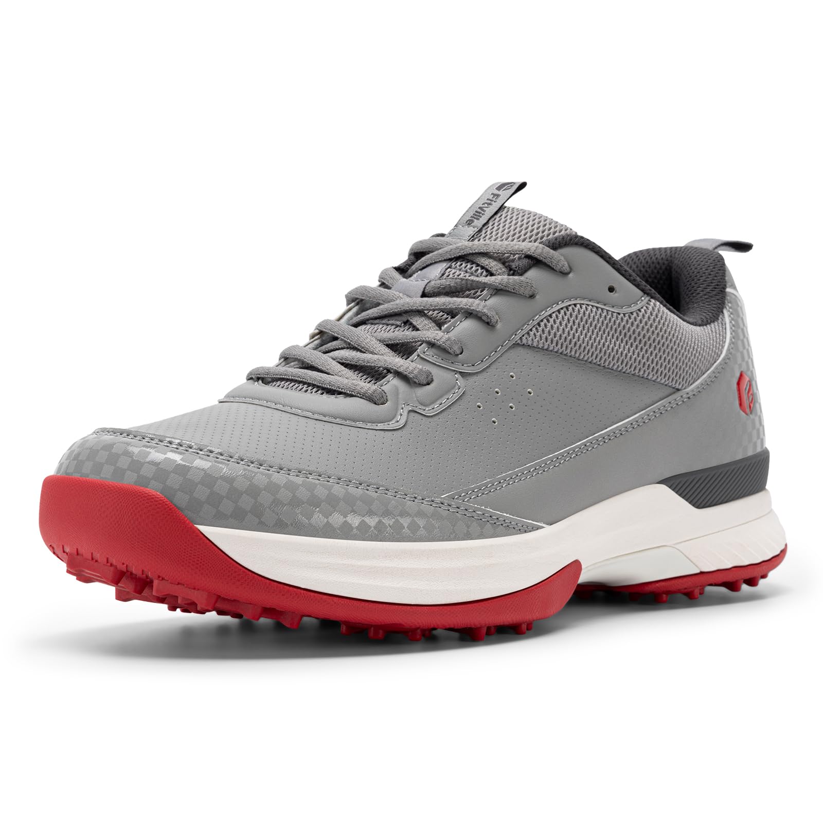 FitVille Men's Golf Shoes Extra Wide Fit Spiked Golf Trainers