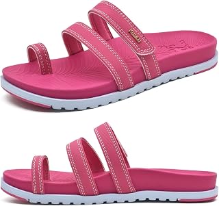 KuaiLu Arch support sandals for women are fashionable, comfortable and adjustable flat sandals