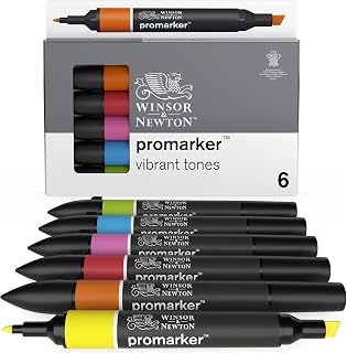 W&N PROMARKER SET X6 VIBRANT TONES