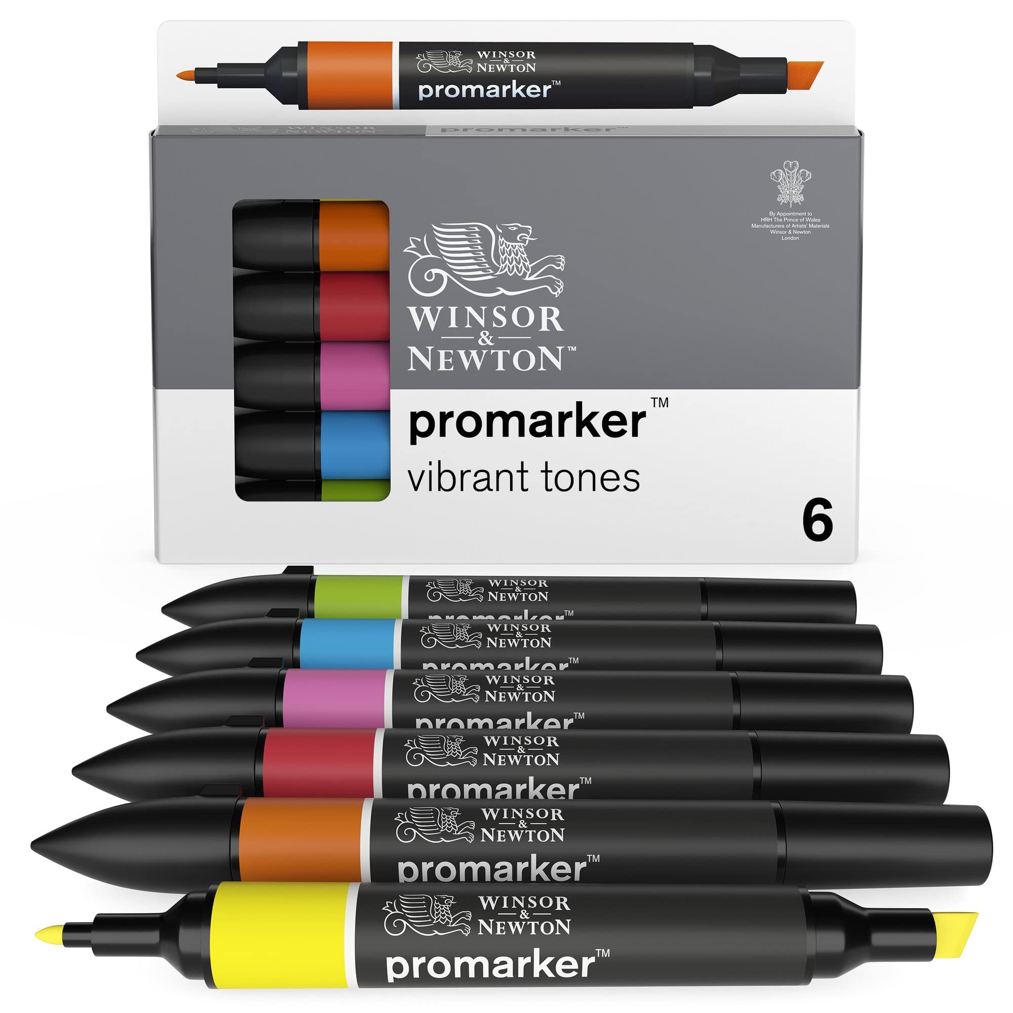 W&N PROMARKER SET X6 VIBRANT TONES