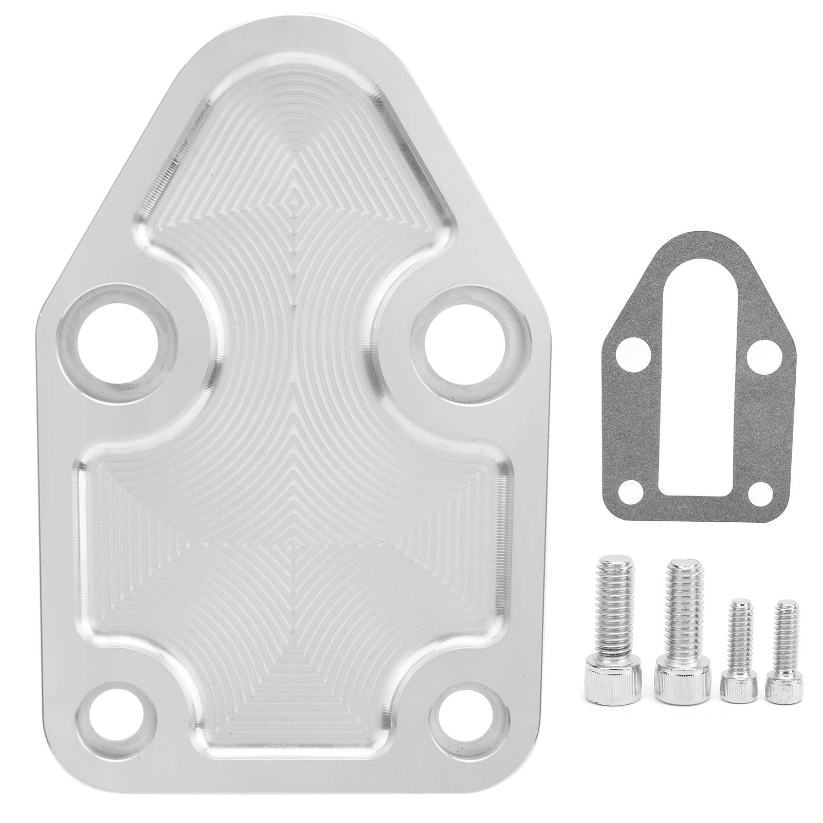 Fuel Pump Plate CNC Aluminum Fuel Pump Mounting Plate Kit with Gasket Accessory 