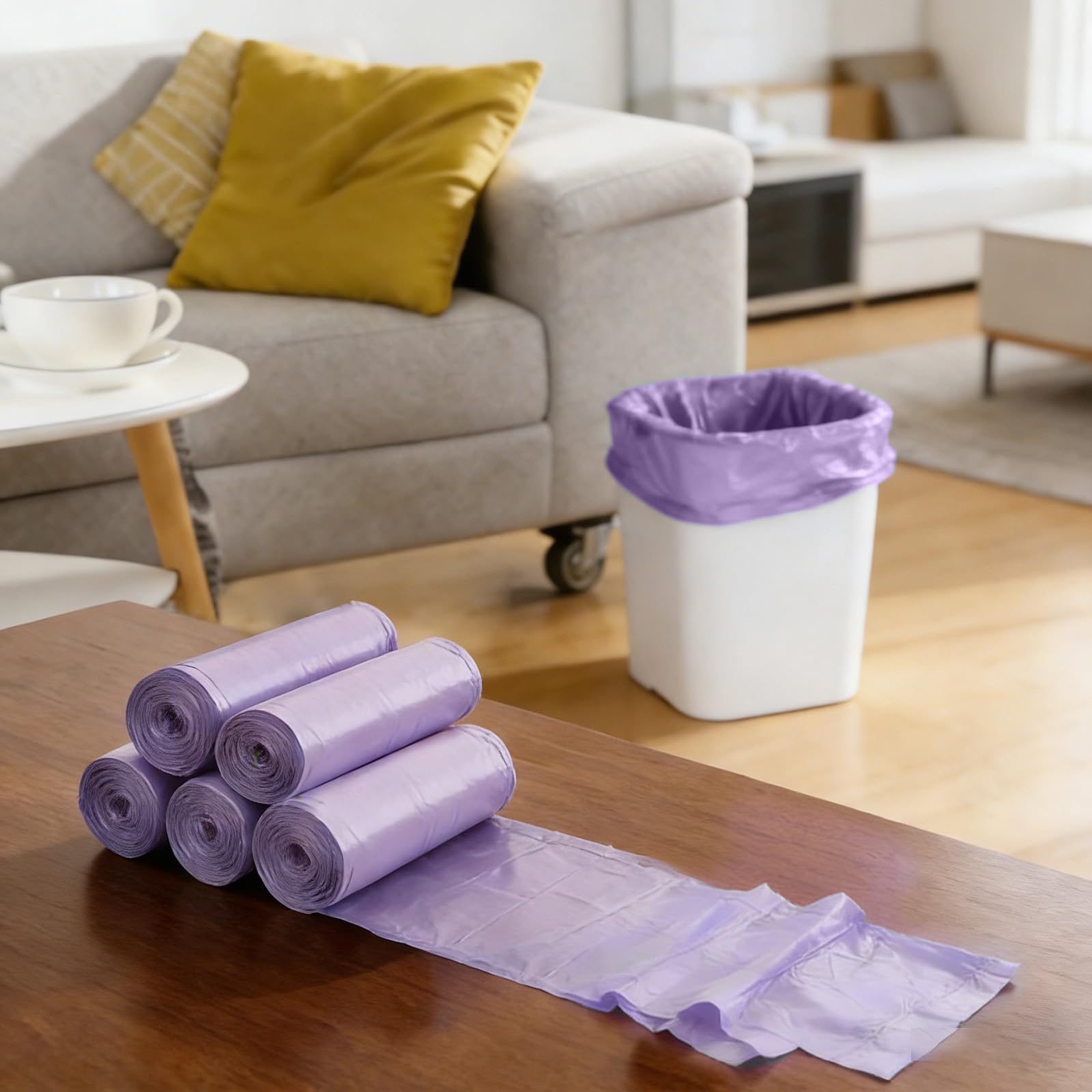 Drawstring Trash Bags, 100 Pcs Leak Proof Small Trash Bags Unscented Small Trash