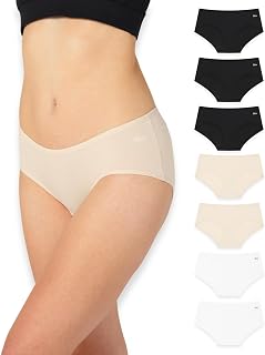 Bea Confezione da 7 Mutande Donna bambù Super Morbide - Slip Donna Traspiranti, a Vita Media e Coprenti