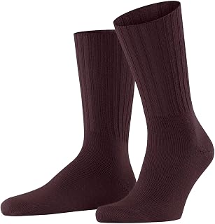 FALKE Men's Nelson Socks Breathable Climate-Regulating Odour-Neutralising Wool Without Elastic Reinforced Hard-Wearing Thick Warm Extra-Soft Ribbed Plain Ideal For Casual Business Looks 1 Pair