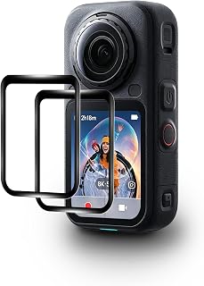 MxSpvce Screen Protector for Insta360 X6 Accessories,Curved Tempered Glass | 2-Pack,Works Reliably From -20°C(-4°F) to 60°C(140°F),Ultra HD, 9H Hardness,Touch Sensitive,Bubble-Free