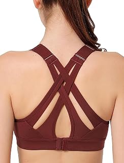 Yvette Zip Front Sports Bra High Impact Sports Bras for Women Plus Size