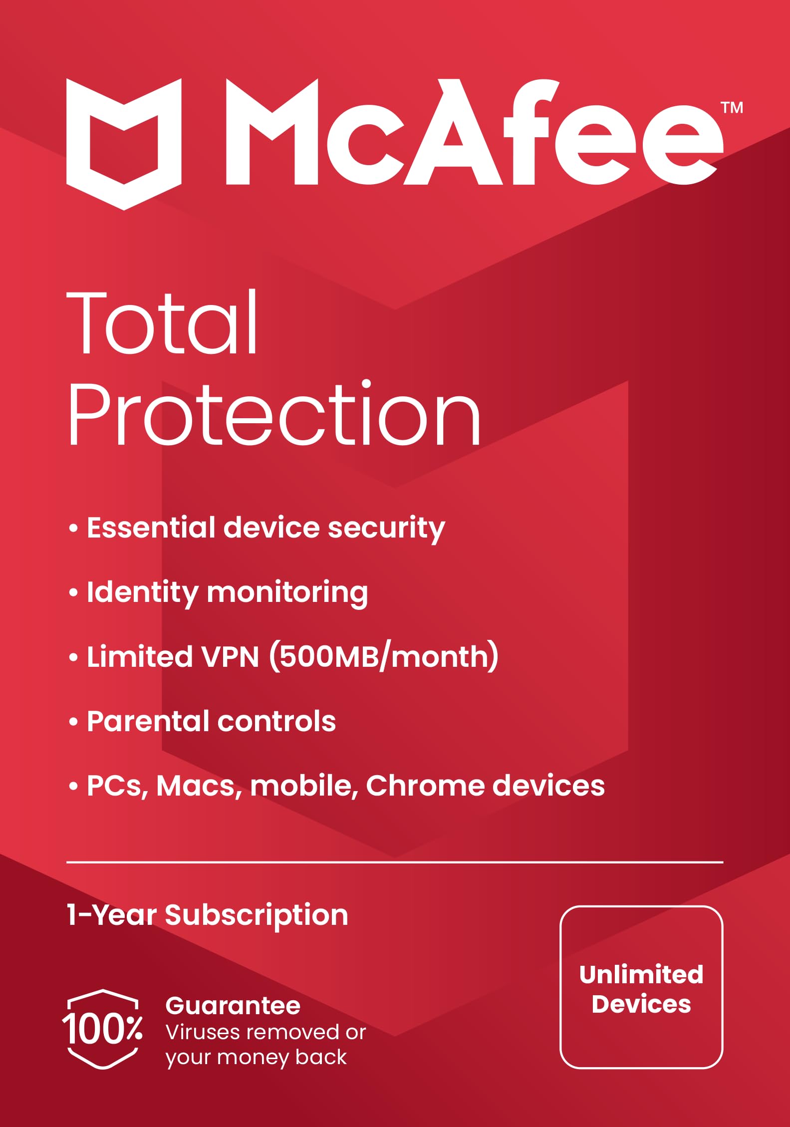 McAfee Total Protection 2024 | Unlimited Devices | Cybersecurity Software Includ