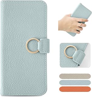 MAGICASE Wallet Style Case for iPhone 8/7/6/6S/SE (3rd/2nd Gen), Ring & Strap Hole Included, Magnetic, Card Slots, Stand Function, Shock Resistant, Soft PU Leather, Handmade, Women's (Blue)