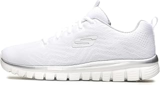 Skechers Graceful Get Conne Women's Low-Top Sneakers, White, 3 UK