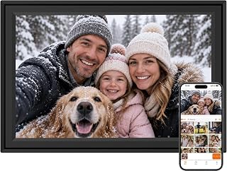 WiFi Digital Picture Frame, 10.1 Inch Touchscreen, Easy to Use | Share Photos from Your Phone, Invite Family to Join In, and Keep Memories Closer—A Thoughtful Gift for Family, Women and Mom