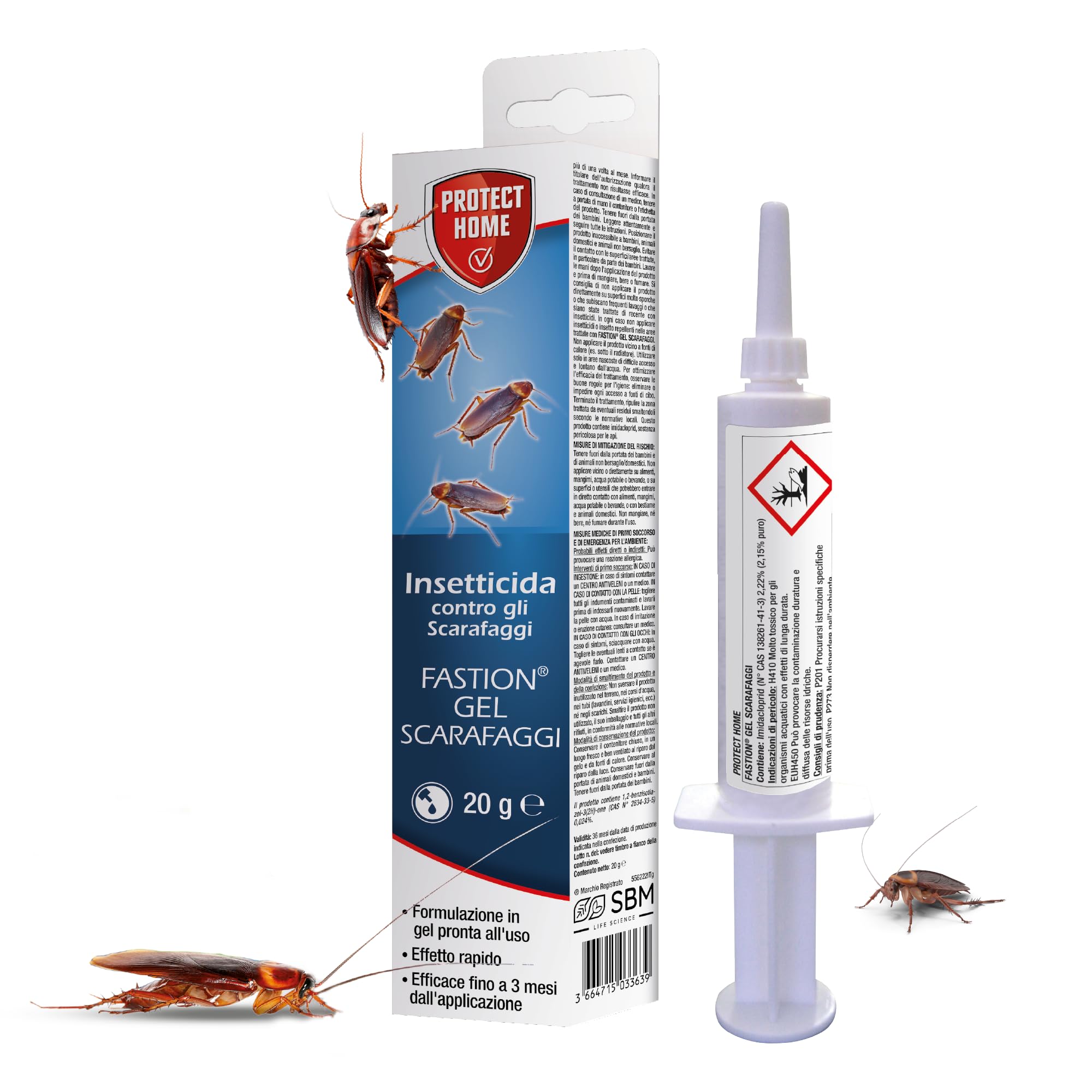 Protect Home Fastion Gel Cockroaches, Insecticide Gel Ready to Use, Poison Cockr