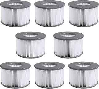 Replacement Filter for Water Filter Cartridge, Filter, for Hot Submarines and SPA, for Inflatable Pools, 2020 Model (8 Pieces)