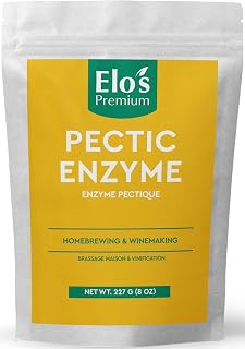 Pectic Enzyme Dry Powder (8oz)| Packed in Canada| Juice Extraction Agent; Increase Juice Yields; Prevent Pectin Haze| Used for Homebrewing and Winemaking| by Elo’s Premium