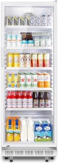 Tylza Glass Door Beverage Display Refrigerator 360L 600 Can White | Fast cool, low noise, self-closing door, glass door, for store/office