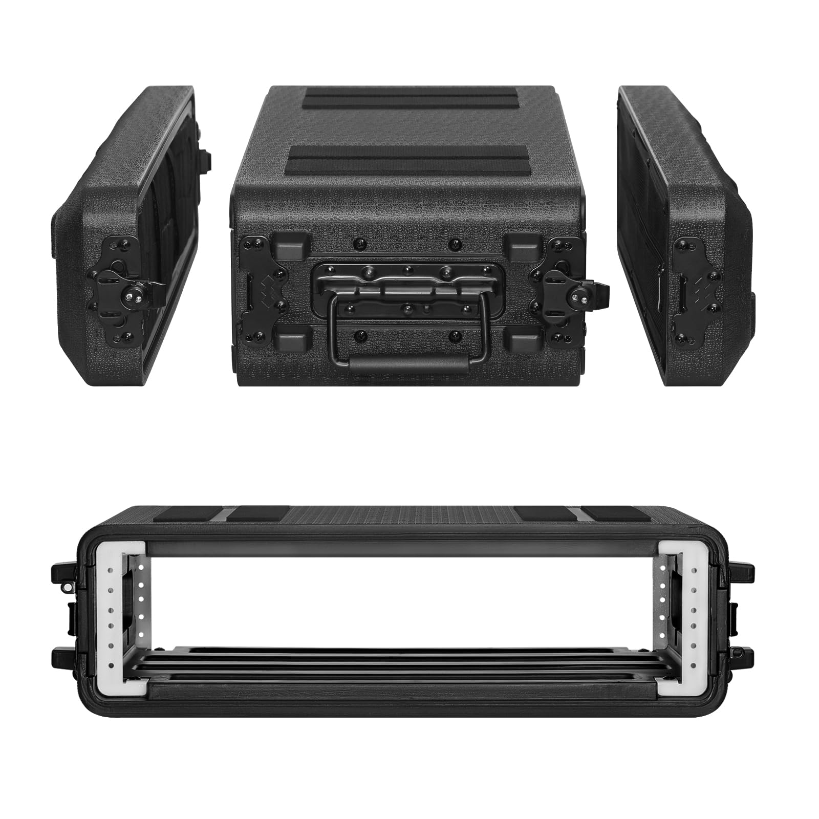 ECGOIOE 2U Rack Case Shallow 12" Depth, 19" Rackmount Flight Cases Easy Installa