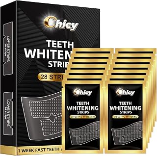 Teeth Whitening Strip for Sensitive Teeth 14 Treatments, Non-Slip Strips, Effective Kit, Fast Result Remove Smoking, Coffee Stains, Professional Tooth Whitening - 28 Non-Slip Strips