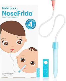 Frida NoseFrida SnotSucker Nasal Aspirator for Baby, 4 Hygiene Filters | Nose Sucker Nasal Aspirator to Help Baby Breathe Easy, Includes 4 Extra Hygiene Filters