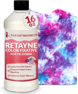 G&amp;K Craft Retayne Color Fixative 16 oz. | Best Liquid Color Fixative for Dyed Cotton, Linen and Rayon Fabrics
