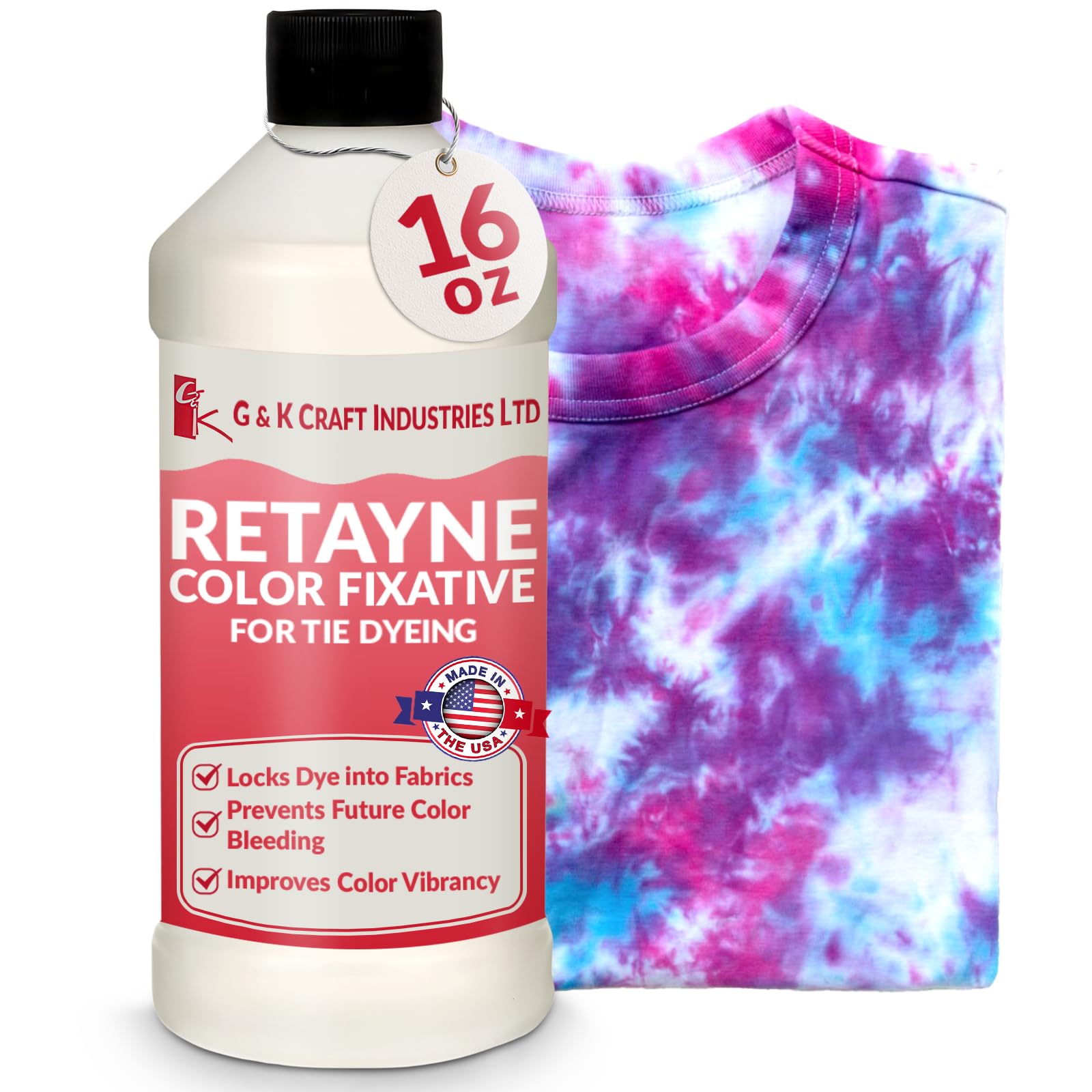 G&amp;K Craft Retayne Color Fixative 16 oz. | Best Liquid Color Fixative for Dye