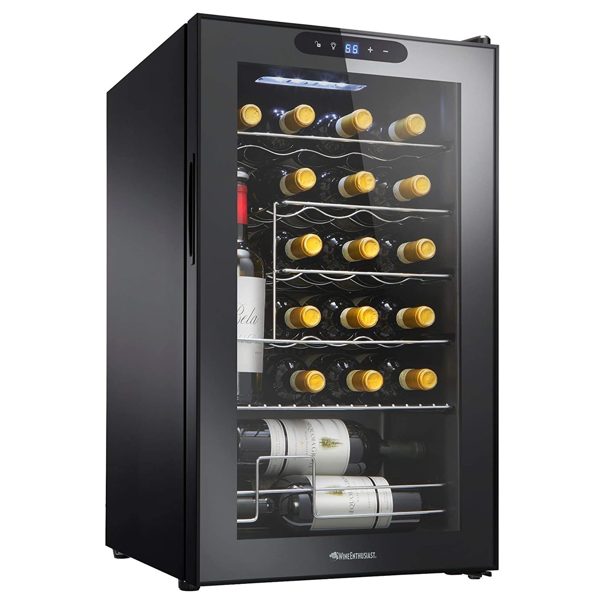 Wine Enthusiast 24-Bottle Compressor Wine Cooler w/Upright Bottle Storage - Free