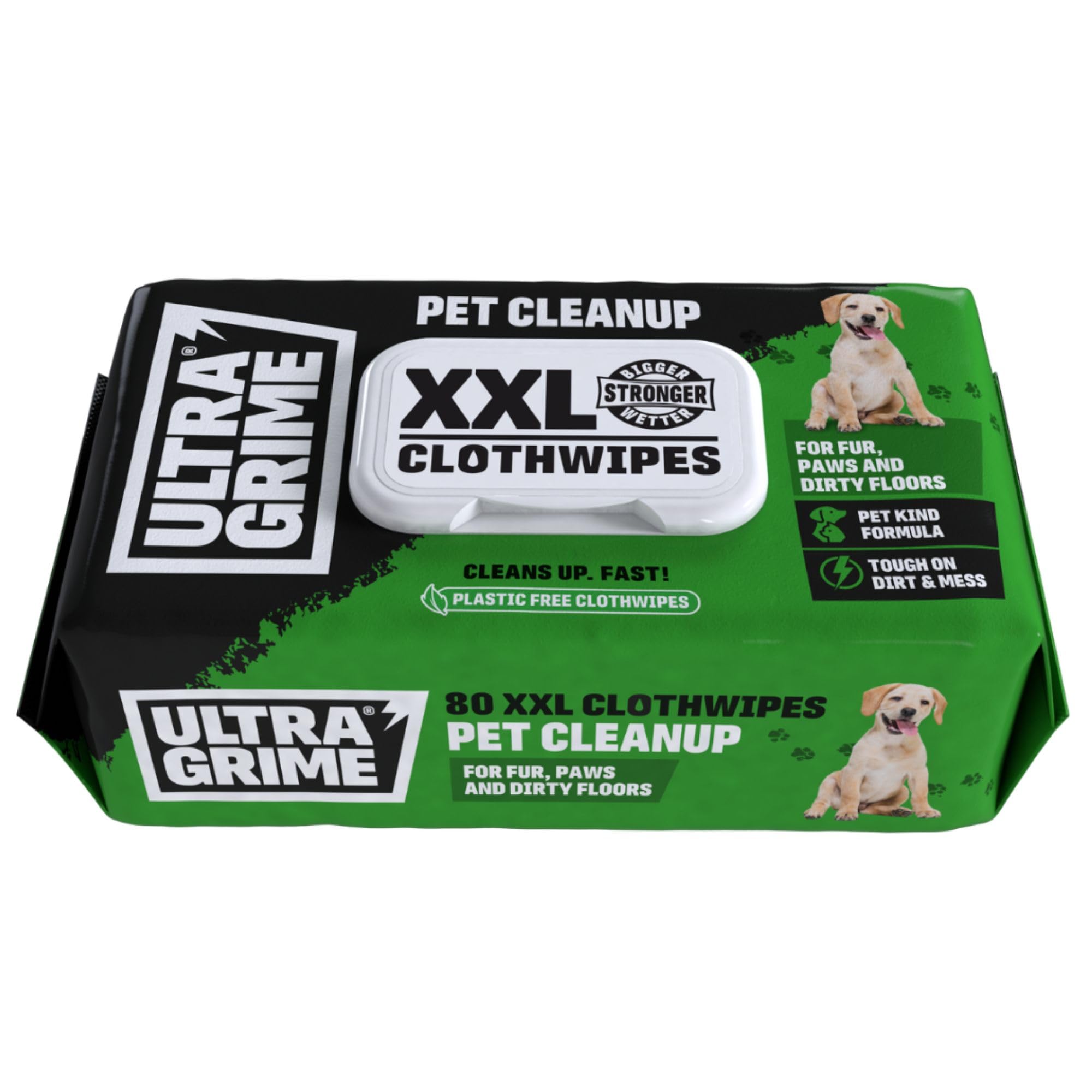 UltraGrime Pet Cleaning Wet Wipes for Dogs & Cats - Extra Large Dog Wipes for Pa