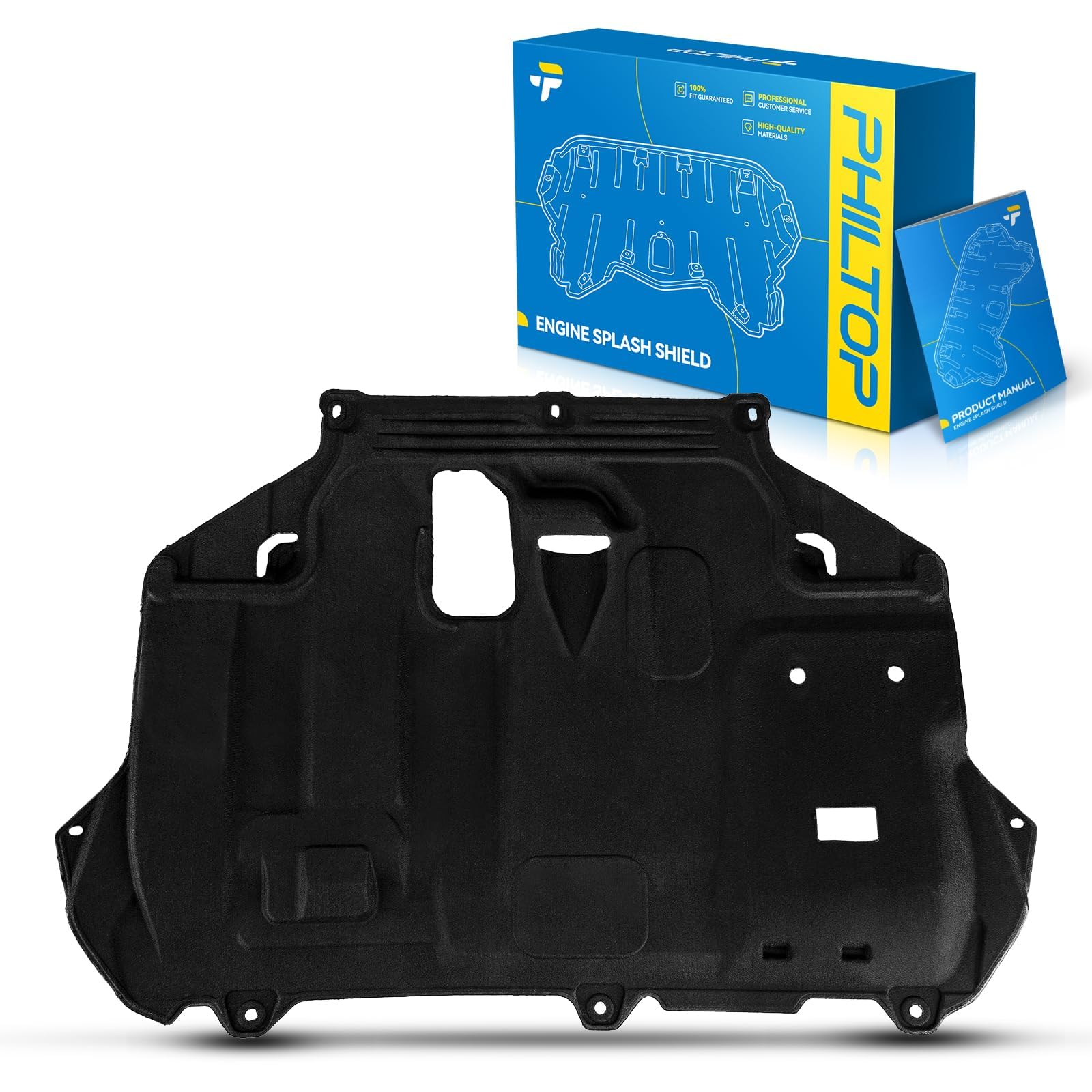 PHILTOP Engine Splash Shield for 2013-2018 Ford Focus 2.0T | Fits 2012-2018 Ford