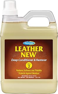 Farnam Leather New Easy-Polishing Glycerine Saddle & Leather Cleaner, 16 oz | Conditions Saddles and Leather Tack, Moisturizing, and Protects Against Moisture