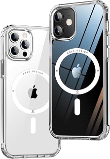 ONES for iPhone 12/12 Pro Case, Hybrid Magnetic Phone Case, Compatible with MagSafe, Military Grade Protection, Shockproof Airbag, Anti-Yellow Silicone Cover, Scratch-Resistant, Thin, Clear
